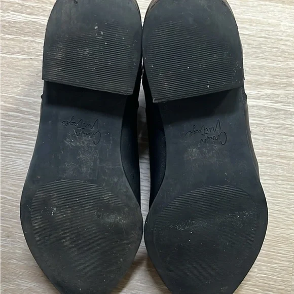 Sz 6 Black Leather Point Toe Crown Vintage Afessa Chelsea Ankle Boots Booties - Picture 8 of 8